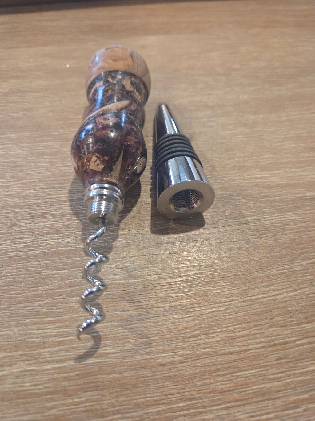 Wine Stopper with Cork Screw